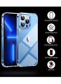 PRIMEEIGHT Transparent Crystal Clear iPhone 14 Pro Case 6.1 inch Shockproof Curved Edges Case HD Clear Anti Scratch iphone 14 Pro Protective Case  - Image 4