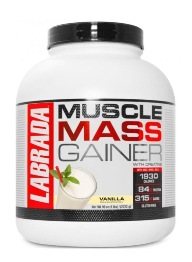 LABRADA Muscle Mass Gainer Protein Powder Supplement Vanilla flavor 6Lb - Image 2