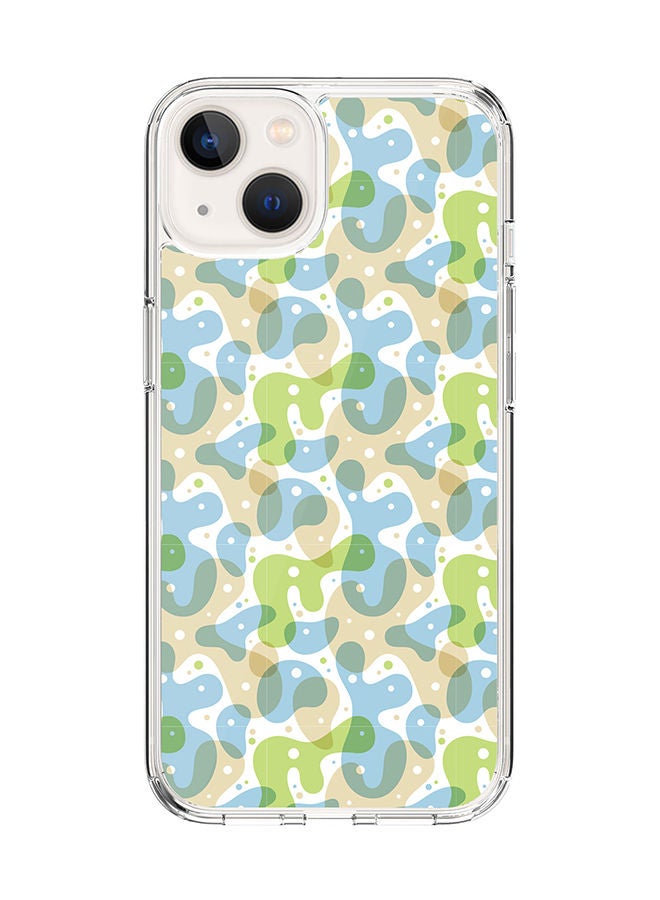 Stylizedd Classic Clear Case for Apple iPhone 14 Hybrid Soft Case Flexible Edges Anti Drop TPU PC Gel Thin Transparent Cover [ Designed for Apple iPhone 14 ] - Floating Ameoba - Image 1