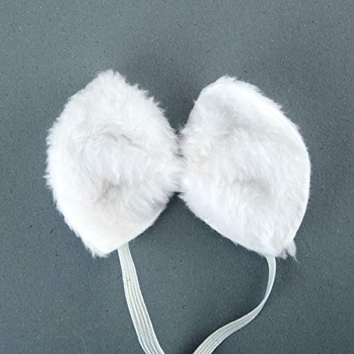 BinaryABC Bunny Rabbit Costume Set,Ears Headband Bow Ties Tail Set,Halloween Costume Assesories(White) - Image 5