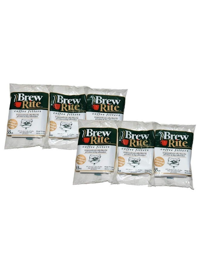 Brew Rite Rockline Wrap Around Percolator Coffee Filters (6-Packs of 55ct)