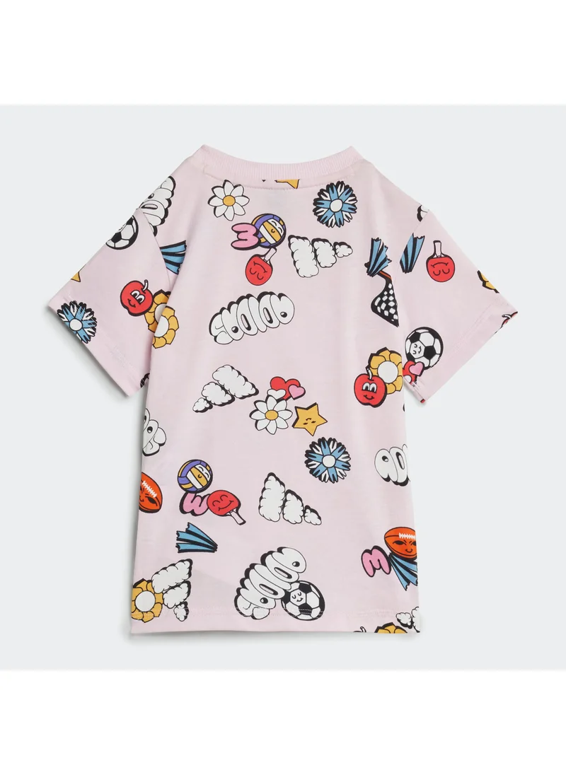 Adidas Infant All-Over Print T-Shirt Set