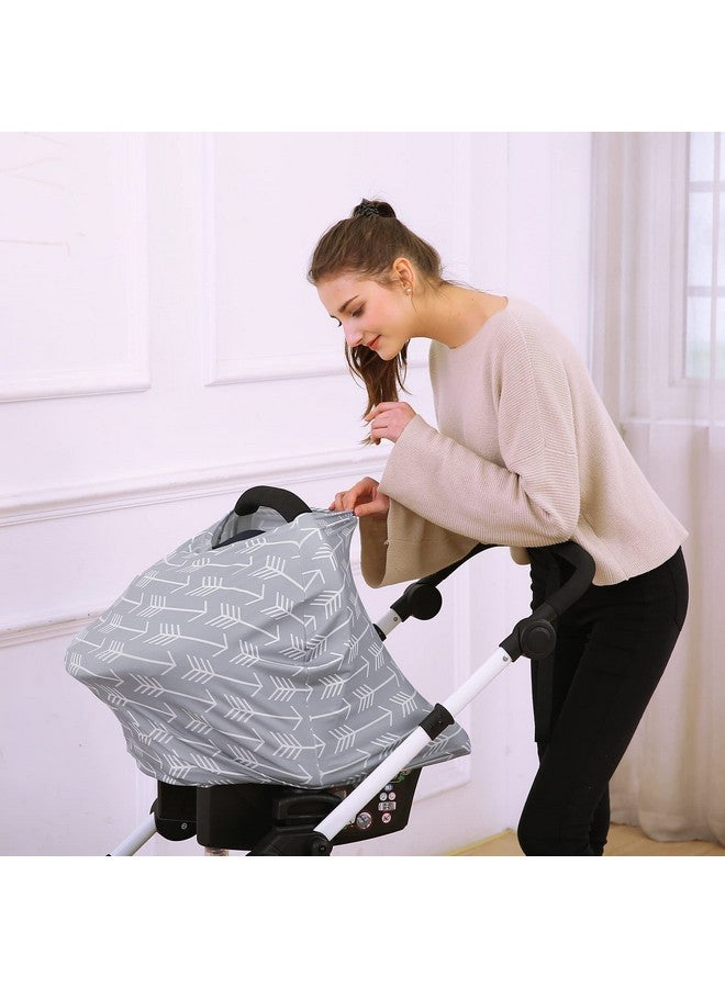 Hicoco Car Seat Canopy Breastfeeding Cover - Multi Use Baby Stroller and Carseat Cover, Breastfeeding Covers, Boys and Girls Shower Gifts (Classical Arrows) - Image 5