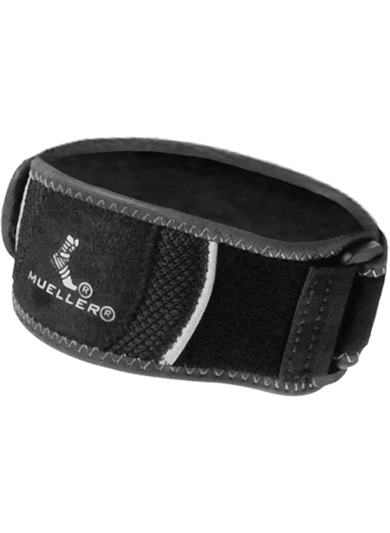 MUELLER Sports Medicine Hg80 Premium Tennis Elbow Support Strap, Elbow Pain Relief Brace For Men and Women, Black, - Image 1