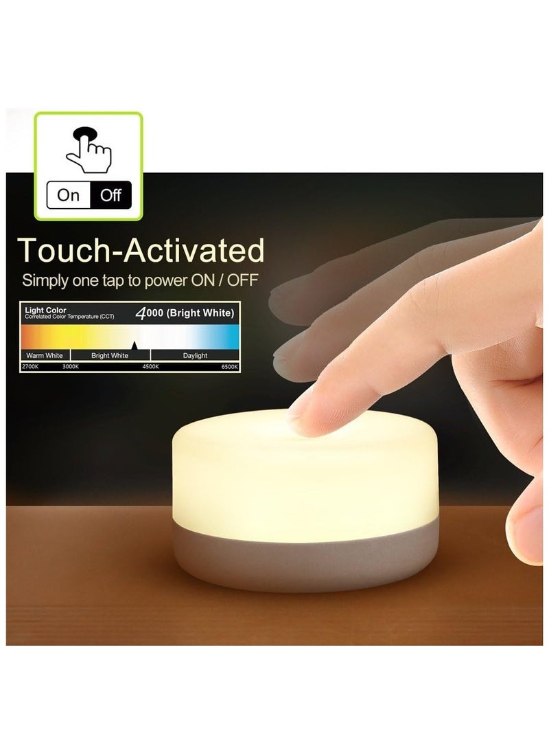 FIRST PRO - Baby Night Light, Rechargeable Mini Touch Light, Wireless LED Night Lights for Kids, Portable Bedside Lamp for Breastfeeding, Dimmable Nursery Lamp - Image 1