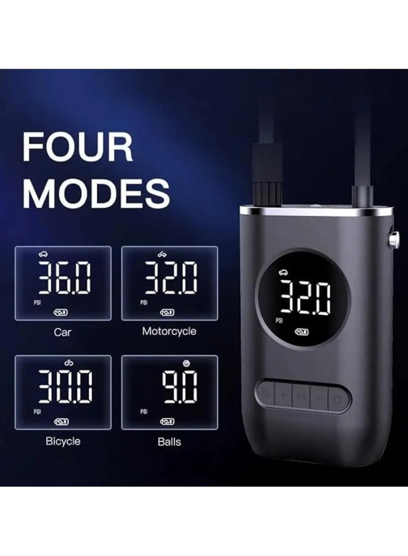 Denx Portable Compact Wireless Intelligent Digital Electric Air Inflator Pump Suitable For Bicycle Car Motorcycle Tires - From Denx - Image 2