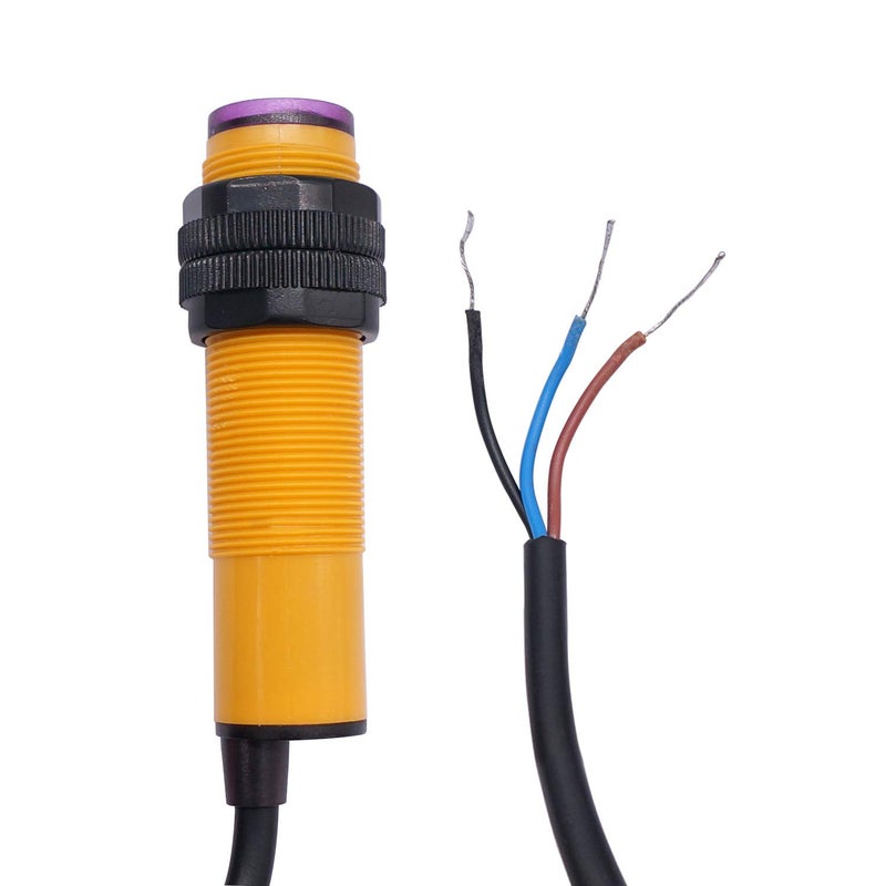 Taiss /photoelectric Sensor 30 cm Adjustable M18 Diffuse photoelectric Switch Sensor Optical Three Lines NPN NO (Normally Open) Proximity Switch 6-36VDC E3F-DS30C4 - Image 3
