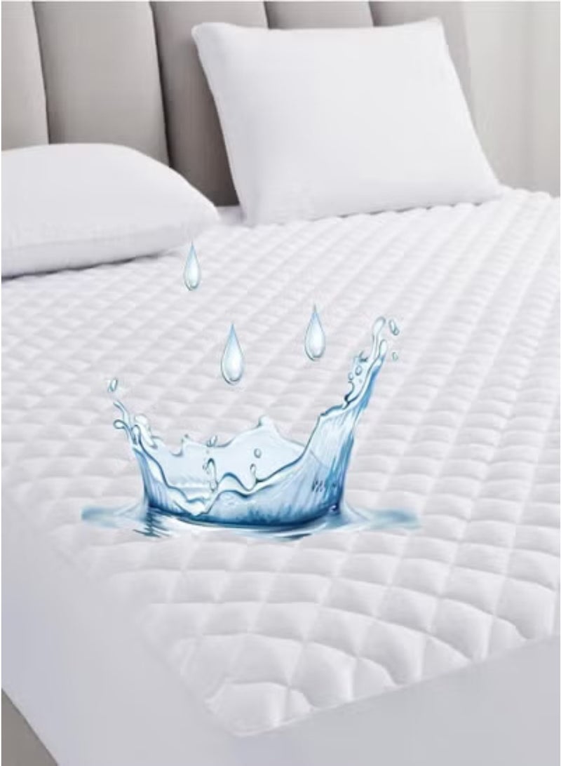 Blueberry Extra Deep Quilted Mattress Bed Protector Topper Fitted Cover 100X200+20cm - Image 1