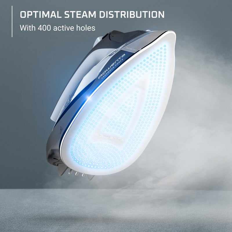 Rowenta Freemove Cordless Iron with Steam, 1600 Watts, Stainless Steel Soleplate, Rapid Heating, Portable Steamer for Clothes, Rechargeable for Wireless Ironing, Handheld Steamer Iron, Blue, DE6730 - Image 4