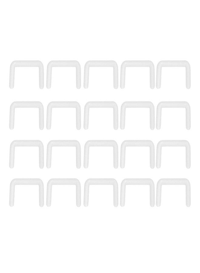 PiercingJ 20pcs 14G 16G Clear Bioflex Septum Rings Retainers Flexible Acrylic Nose Ring Retainer U-Shaped Piercing Hider Body Jewelry - Image 1