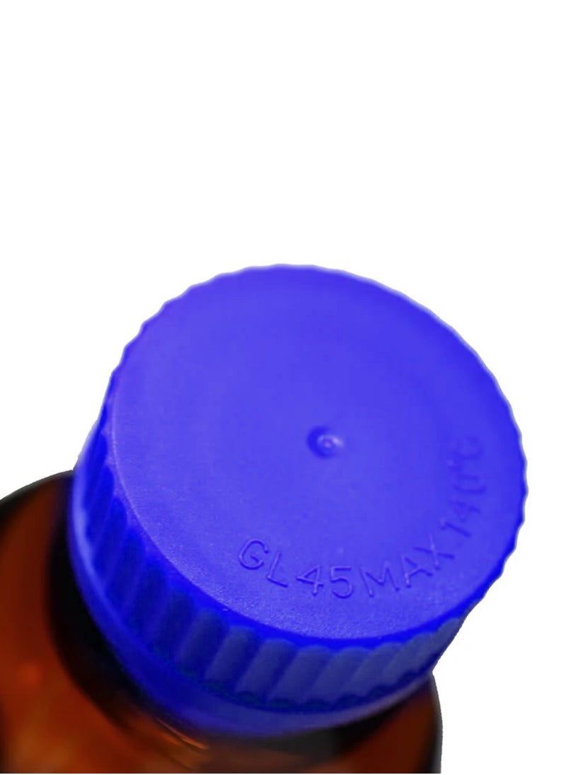 King Mariot - 500ml Glass Reagent Amber Bottle with Screw Cap | GL45 Thread Blue Cap | Autoclavable up to 140°C - Image 1