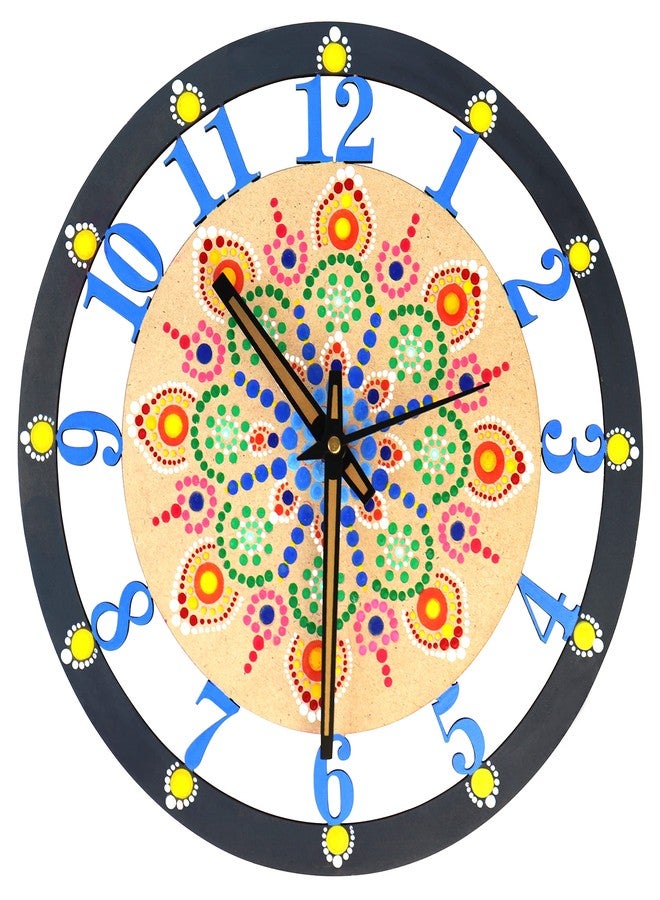 SOLOBOLO Dot Mandala Painting Kit | Craft Kit for Girls 9-12 |Dot Mandala Art Kit on Wall Clock |Gifts for Girls Age 10-12 | MDF Cutouts for Art and Craft 12 Inch Wall Clock | Pack of 2 Sets - Image 5