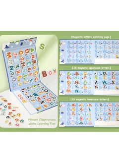 Generic Magnetic English Letters Alphabet Card ABC Magnets Uppercase Lowercase Letters Matching Puzzle Book Educational Preschool Learning Spelling Games Toy for Toddlers Kids 3+ Years Old  - Image 5