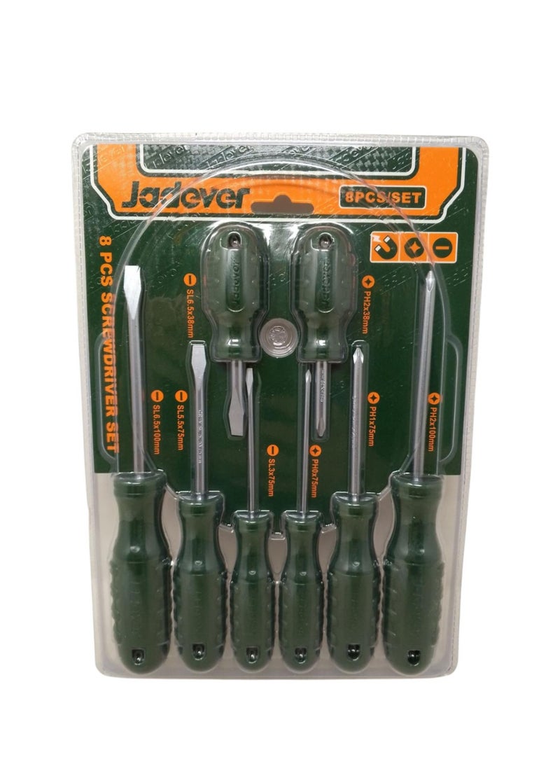 جاديفر  طقم مفك 8 قطع يد بلاستيك من جاديفر JDSS2408 - Image 2