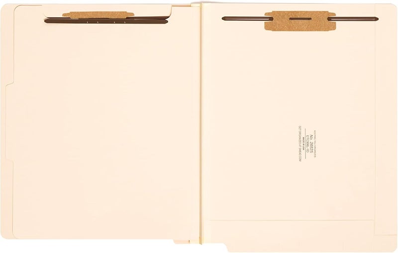 Smead End Tab Classification File Folder, 1 Divider, 2" Expansion, Letter Size, Manila, 10 per Box (26825) - Image 1