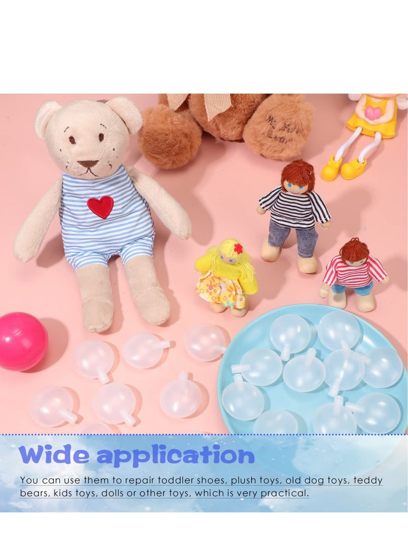 KASTWAVE 30 Pcs Durable Squeak Toy Replacements - Clear, Round, Squeakers Dog Squeakers Replacement Dog Baby Toy Noise Maker Insert Replacement for Dogs and DIY Toy Repairs (50mm/1.97in) - Image 4