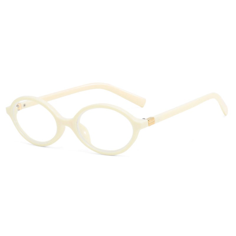 Metal hinged oval small frame glasses - Image 1