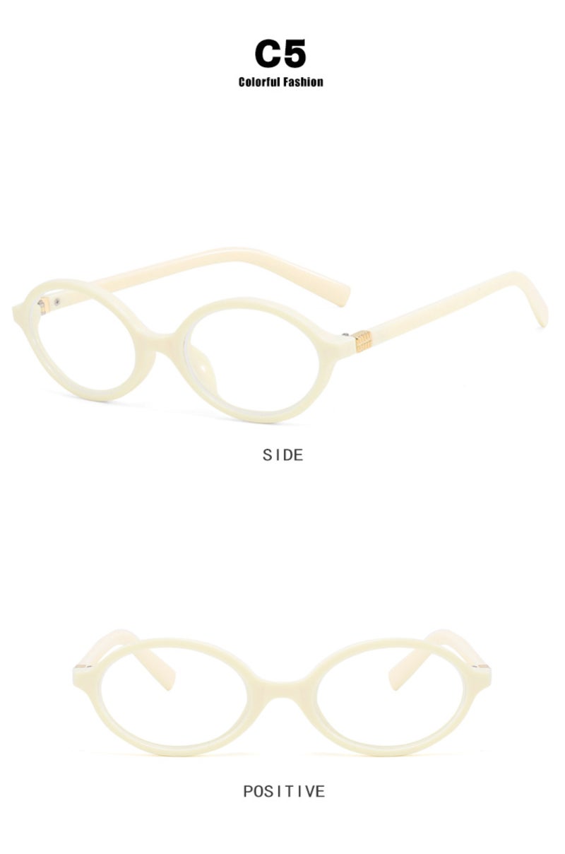 Metal hinged oval small frame glasses - Image 4