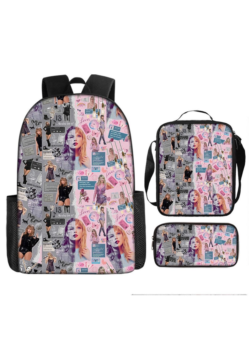 Taylor Swift Taylor Swift Student School Bag Cartoon Character Backpack 29*16*42 cm 