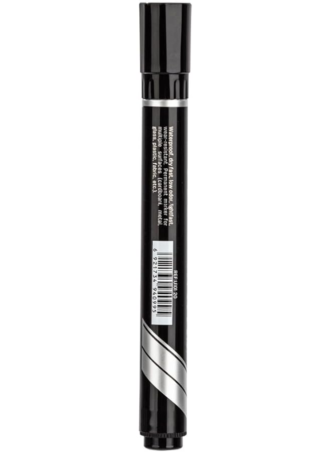 Deli Think 1.5 5Mm Chisel Tip Low Odor Ink Permanent Marker 12 Piece Set Black  - Image 2
