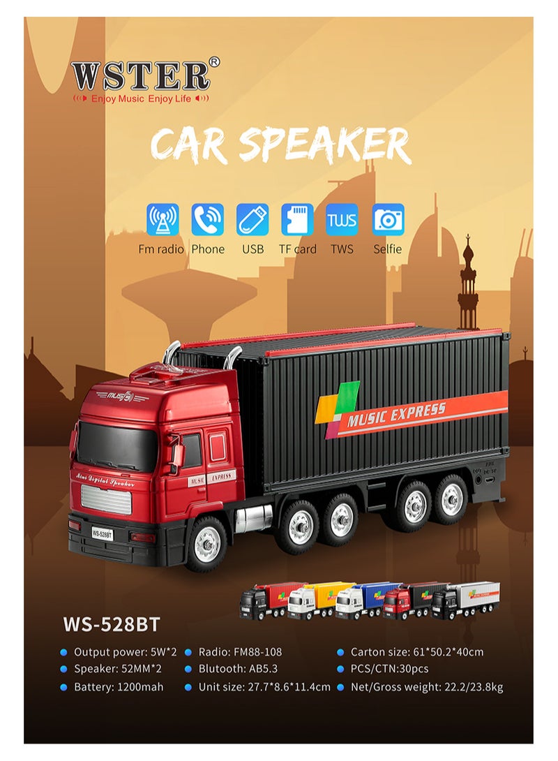 ويستر مكبر صوت بلوتوث موديل شاحنة الحاوية WS-528BT متعدد الألوان - Image 1