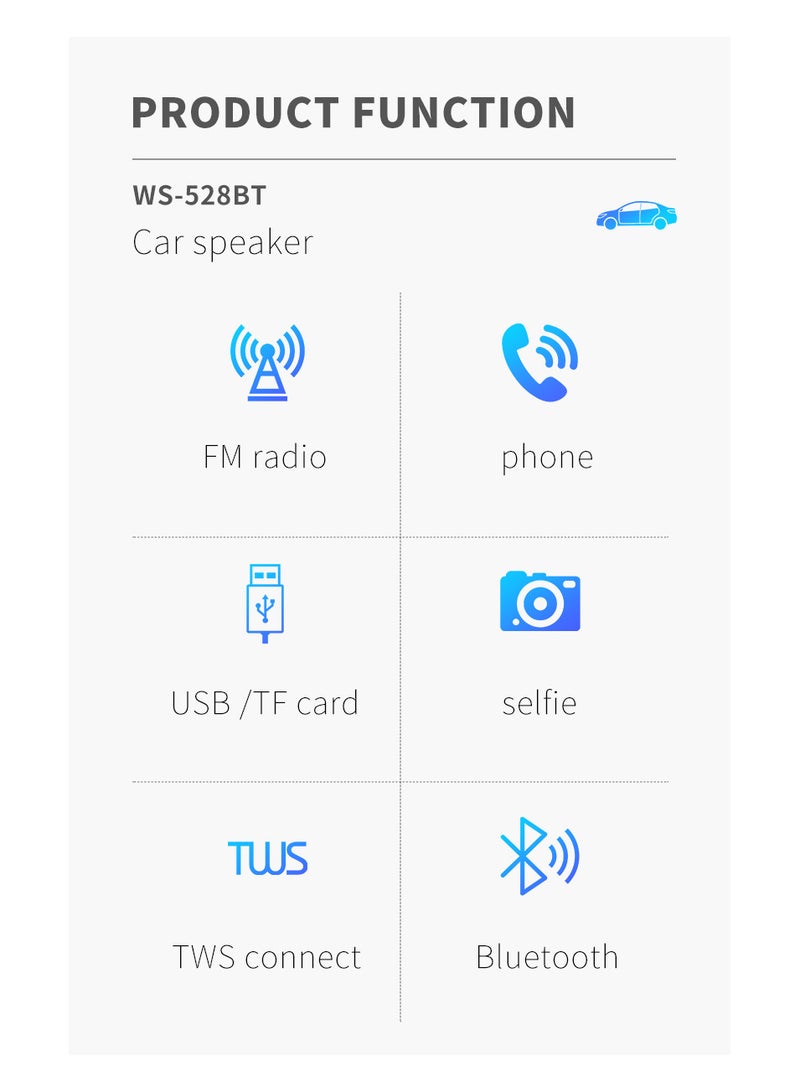 ويستر مكبر صوت بلوتوث موديل شاحنة الحاوية WS-528BT متعدد الألوان - Image 2