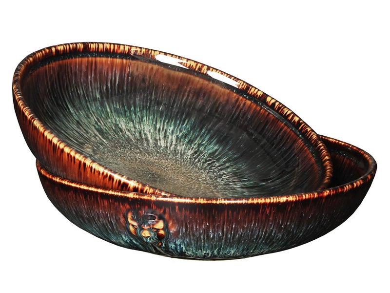 jinsongdafa jinsongdafa Ceramic Salad Bowls Pasta Bowls Soup plate 39 Oz Set of 2 Serving Dinner deep PlateWide Bowl Microwave Oven Dishwasher Safe Kitchen Dinnerware Modern Porcelain Dishes 88 inch 
