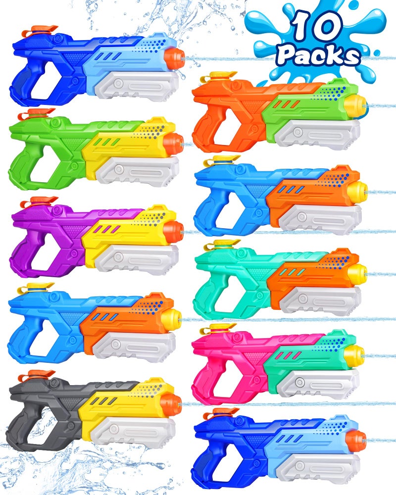 Quanquer 600cc Water Gun for Kids Adults 10 Pack Super Squirt Blasters Soaker with Long Range High Capacity Pump Action Summer Swimming Beach Outdoor Water Fighting Play Pool Toys for Boys Girls - Image 3