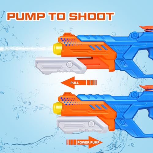 Quanquer 600cc Water Gun for Kids Adults 10 Pack Super Squirt Blasters Soaker with Long Range High Capacity Pump Action Summer Swimming Beach Outdoor Water Fighting Play Pool Toys for Boys Girls - Image 5