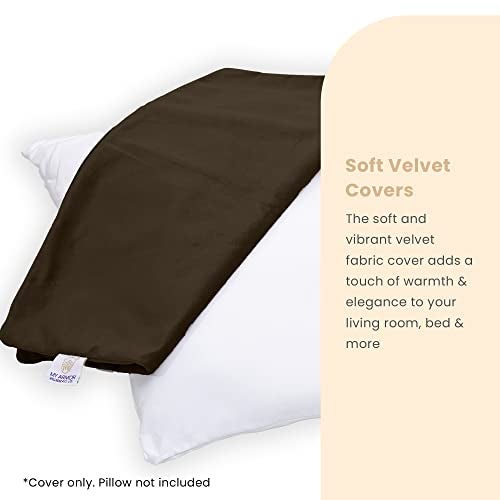 MY ARMOR Velvet Cushion Covers Set of 1-16 x 16 Inches / 40 x 40 Cm, Soft & Luxurious Cushion Cases for Bedroom, Sofa, Chair & Living Room - Brown - Image 4