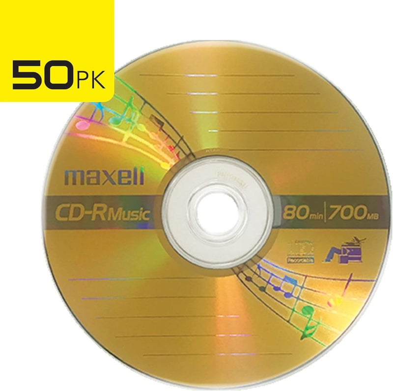 Maxell Maxell CDR Music Spindle Audio only Blank Media 50pack625156 - Image 2