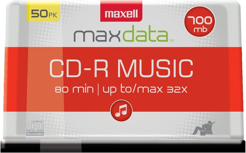 Maxell Maxell CDR Music Spindle Audio only Blank Media 50pack625156 - Image 1