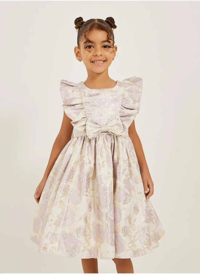 ستايلي Ruffled Detail Bow Detail Sleeveless Dress