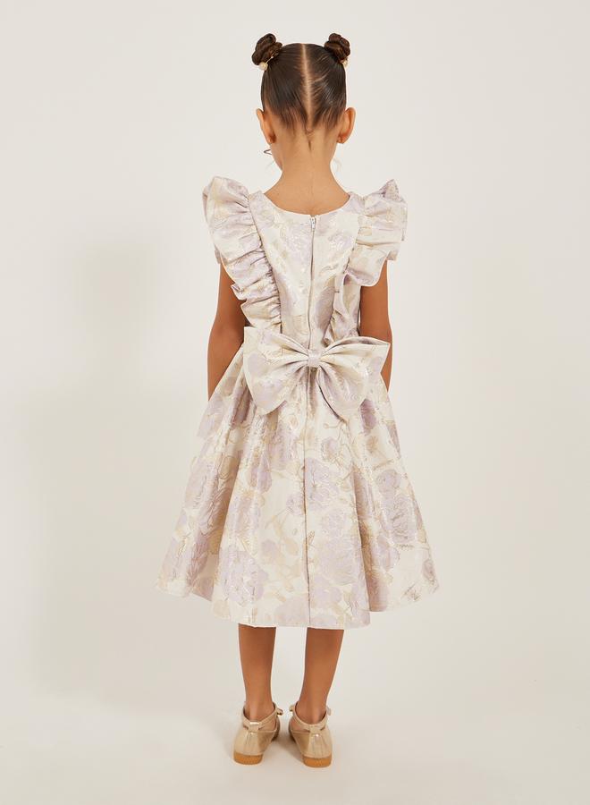 ستايلي فستان ستيلي بلا أكمام بتفاصيل كشكش وربطة عنق - Image 4