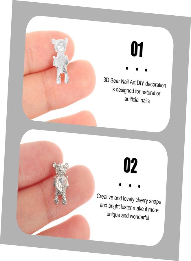 FOYTOKI 20pcs Bear Nail Charms Adorable Nail Art Decors for Diy Manicure for Home Salon Use Easy to Install Detach - Image 3