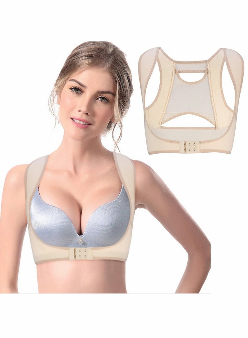 SYOSI Chest Brace Up, Women Bra Posture Corrector, Women Adjustable Underwear Chest Breast Support Upper Back Brace Band Female X Type Body Strap Vest Prevent Humpback Sagging (L) - Image 1