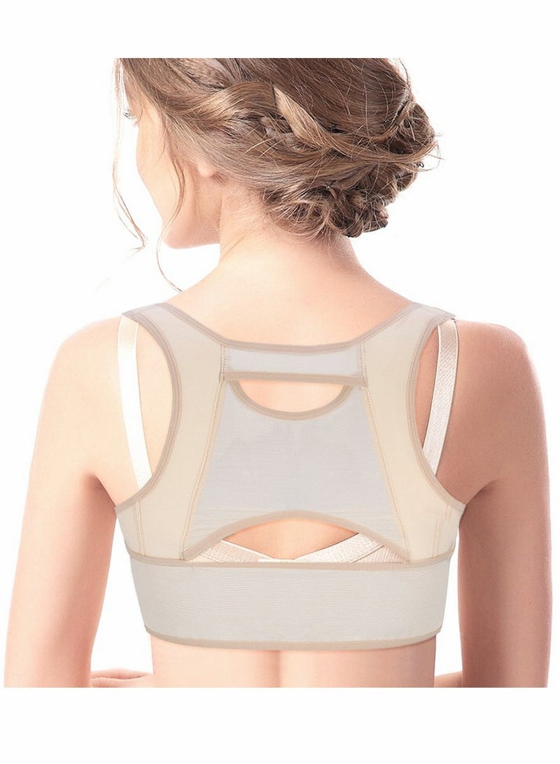 SYOSI Chest Brace Up, Women Bra Posture Corrector, Women Adjustable Underwear Chest Breast Support Upper Back Brace Band Female X Type Body Strap Vest Prevent Humpback Sagging (L) - Image 3