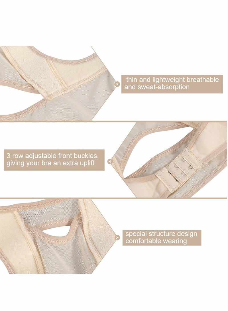 SYOSI Chest Brace Up, Women Bra Posture Corrector, Women Adjustable Underwear Chest Breast Support Upper Back Brace Band Female X Type Body Strap Vest Prevent Humpback Sagging (L) - Image 4