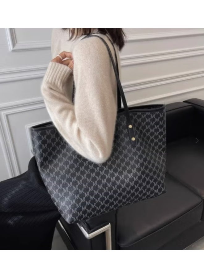Women's Shoulder Tote Bag Faux Leather Handbag for Women Large Capacity Messenger Fashionable Travel Shoulder Bag for Ladies Girls College Students - Image 2