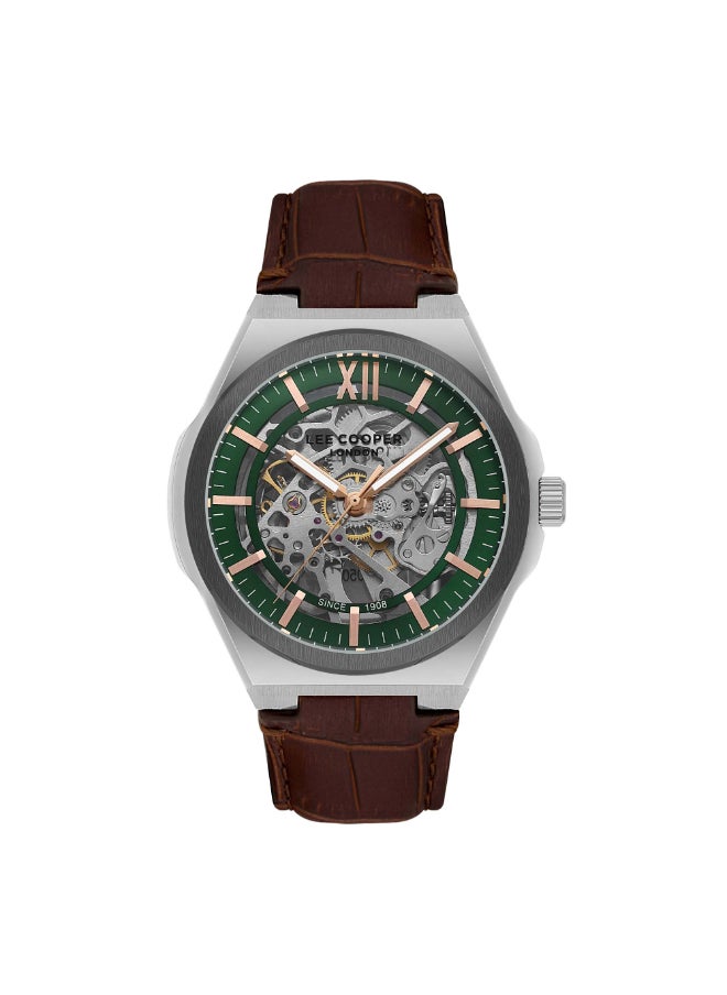 Lee Cooper Men's Watch, Automatic  Display and Leather Strap - LC08050.354, Brown  - Image 1