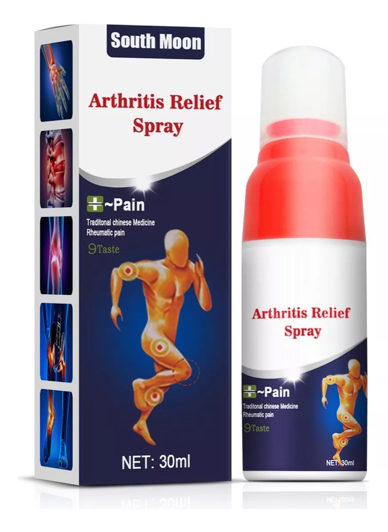 SOUTH MOON Joint Pain Spray Rheumatic Arthritis Treatment Muscle Pain Relief Spray for Knee, Shoulder, Neck, Wrist, Back Lumbar Spine Pain, Leg Sprain 30ml  - Image 1