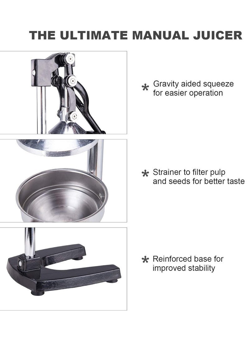 ELTRAZONE 🍊 Imported Manual Citrus Press & Orange Squeezer – Premium Heavy-Duty Juicer Stand for Oranges, Lemons, and Limes – Easy to Use, Rust-Resistant, Ideal for Fresh Juice at Home, Cafes & Restaurants  - Image 3