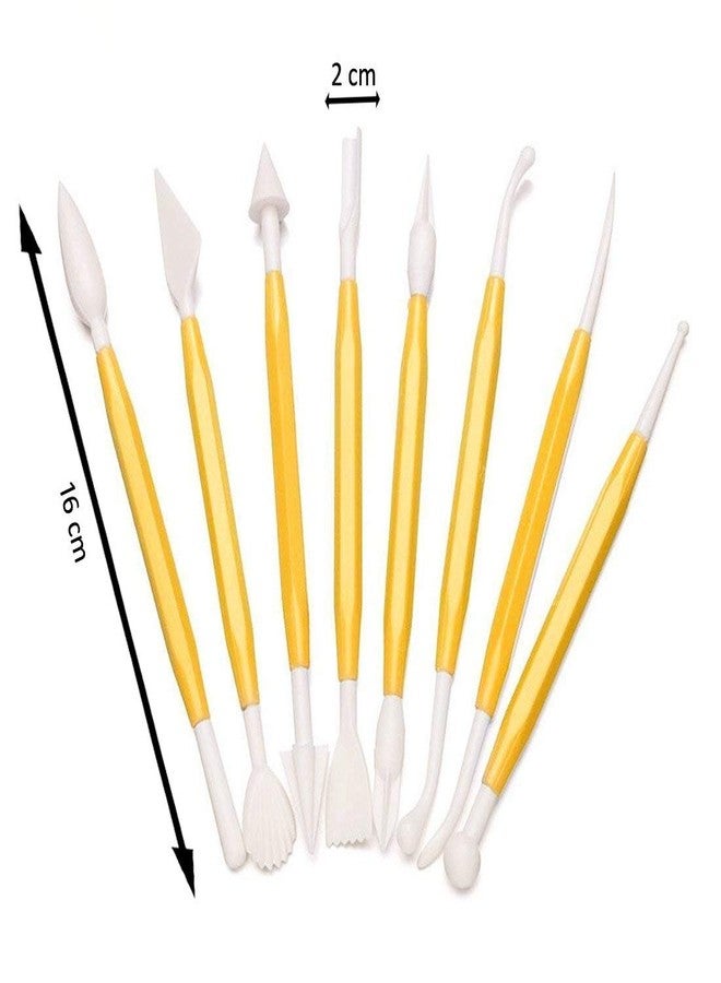 PAVITYAKSH PAVITYKASH MOLDING Tools Plastic Carving Double Heads Pottery Clay Ceramic Polymer Paper Mache Sculpture Modelling Tools (8 Pieces) - Image 4