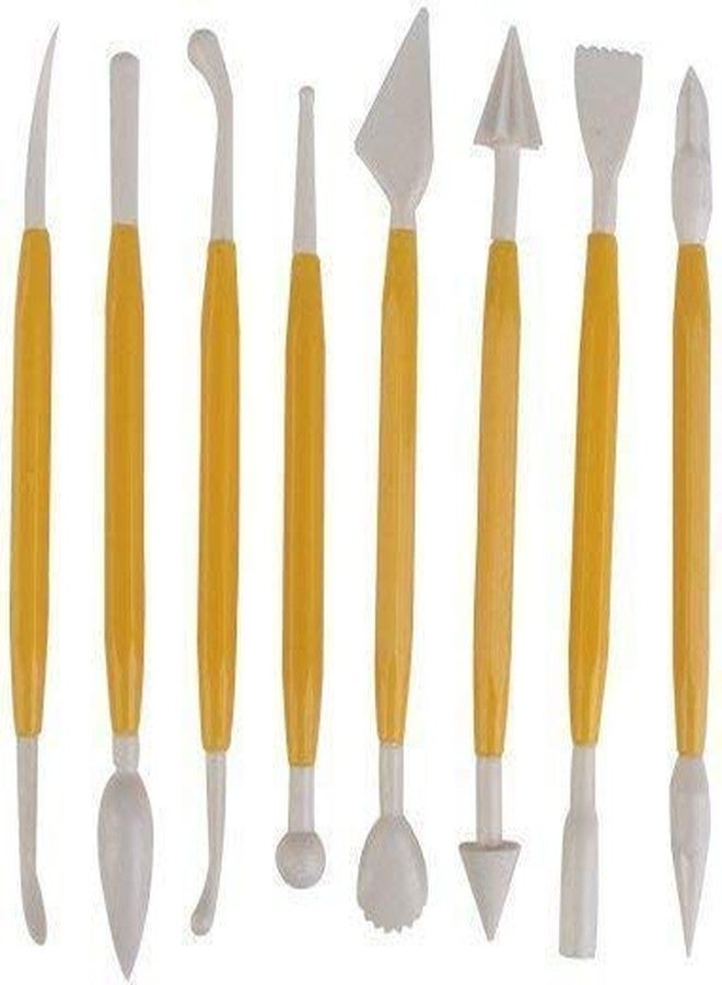 PAVITYAKSH PAVITYKASH MOLDING Tools Plastic Carving Double Heads Pottery Clay Ceramic Polymer Paper Mache Sculpture Modelling Tools (8 Pieces) - Image 1