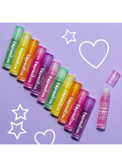 Expressions 12pc Roll On Lip Gloss Set w/Maribou Handle Carrying Case, Lip Makeup for Kids and Teens - Assorted Fruity Flavors, Non Toxic, Kid Friendly, Party Gift, Best Friends  - Image 5