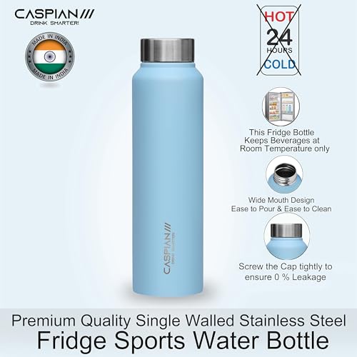 CASPIAN /// Astra Stainless Steel Water Bottle (Mist Green & Sky Blue, 1 Litre, Set of 2)| Leak Proof Thunder for Fridge Home Office Travel School Kids Boys Girls Adults Sports Gym Yoga - Image 5