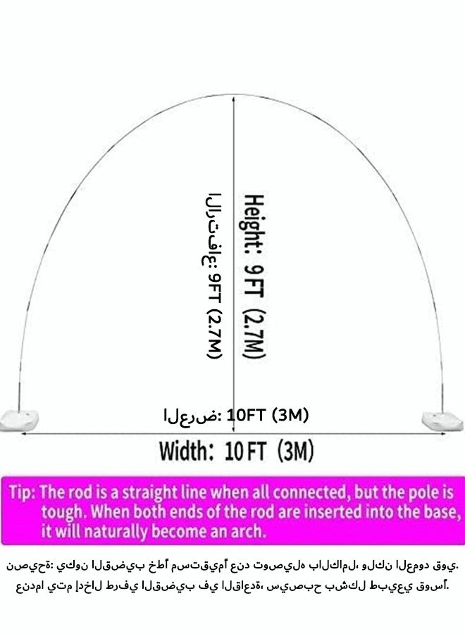 Balloon Arch Kits Adjustable Balloons Arch Stand Black Fiber Rod Water Bag Base Balloon Stand for Outdoor Decoration Garden Birthday Wedding Holiday Party Supplies  - Image 2