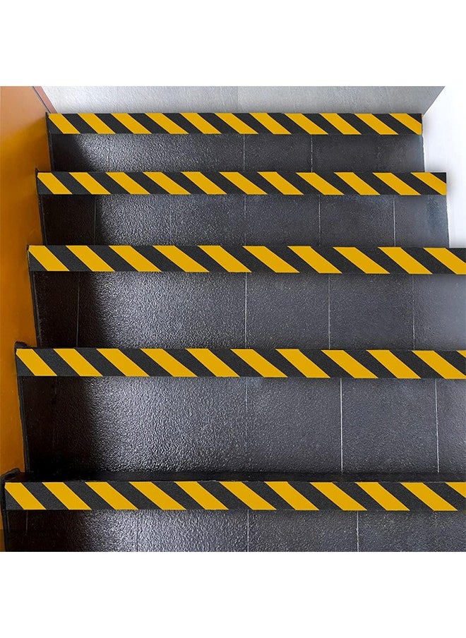 Generic - Grip Tape - Heavy Duty Anti Slip Tape for Stairs Outdoor/Indoor Waterproof 5M Long 5CM Wide Each Roll Safety Non Slip Skid Roll for Stair Steps Ramp Traction Tread Staircases Adhesive Strips-Black&Yellow - Image 1