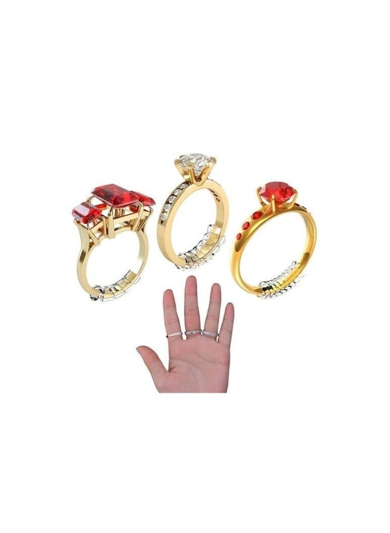 Silicone Ring Size Adjuster Set of 4 Pieces of Different Sizes - Clear - Image 4