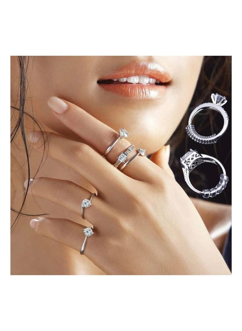 Silicone Ring Size Adjuster Set of 4 Pieces of Different Sizes - Clear - Image 3